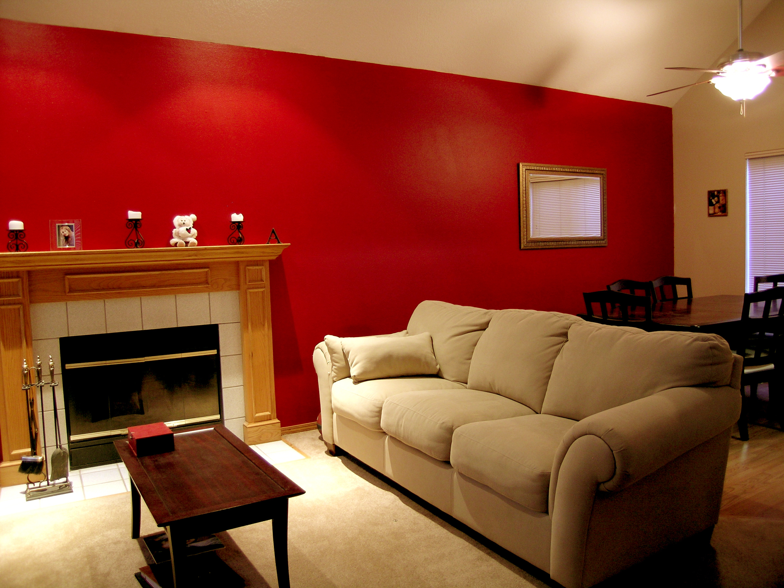 red living room